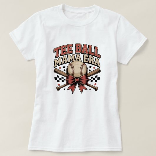 TEE BALL MAMA TERA T-Shirt voor baseballmoeders op (Design voorkant)