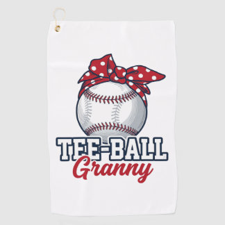 Tee Ball Oma Baseball Boog Vintage Shirt_1 Golfhanddoek