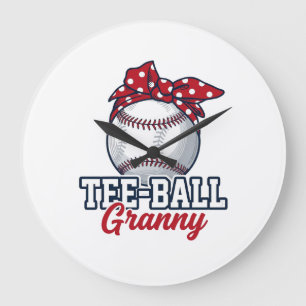Tee Ball Oma Baseball Boog Vintage Shirt_1 Grote Klok
