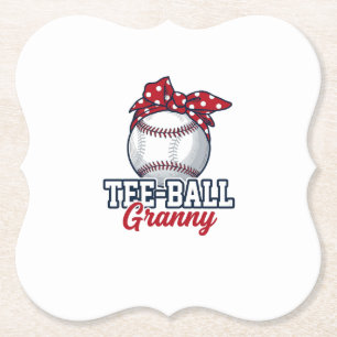 Tee Ball Oma Baseball Boog Vintage Shirt_1 Kartonnen Onderzetters