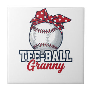 Tee Ball Oma Baseball Boog Vintage Shirt_1 Tegeltje