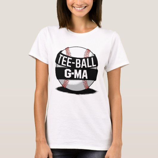 Tee-Ball Oma Grappig Tee-Bal Oma T-shirt (Voorkant)