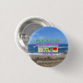 TEE Beach Me Ronde Button 3,2 Cm (Voorkant /achterkant)
