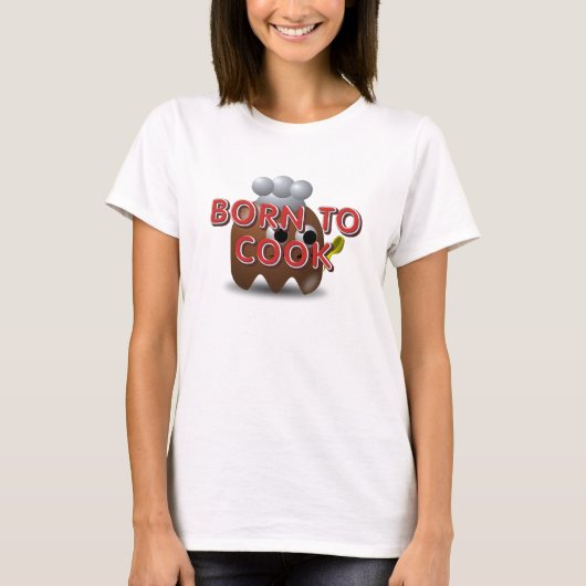 TEE Born to Cook Dames T-Shirts (Voorkant)