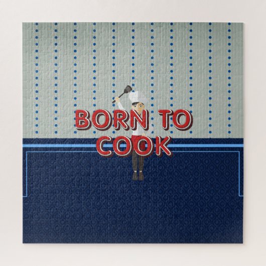 TEE Born to Cook Legpuzzel (Verticaal)