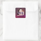 TEE Boujee Vrouw Vierkante Sticker (Tas)