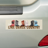 TEE Country Lijn Dans Bumpersticker (Op auto)