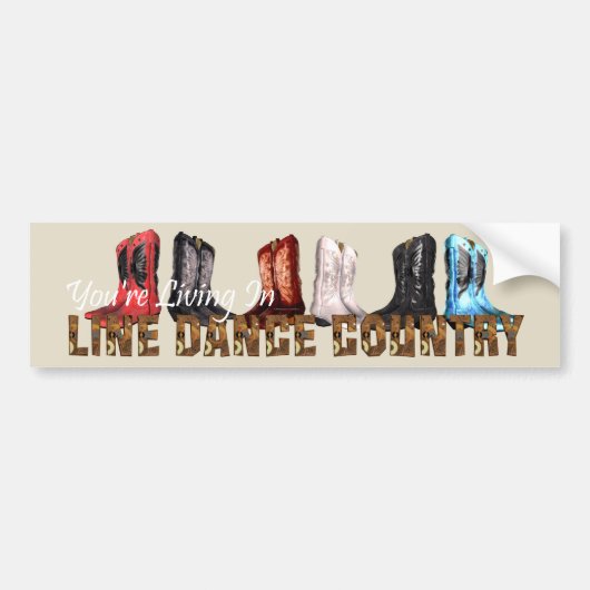 TEE Country Lijn Dans Bumpersticker (Voorkant)