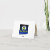 Tee- en gouden bloemkaart voor dankbetuiging bedankkaart (Achterkant)