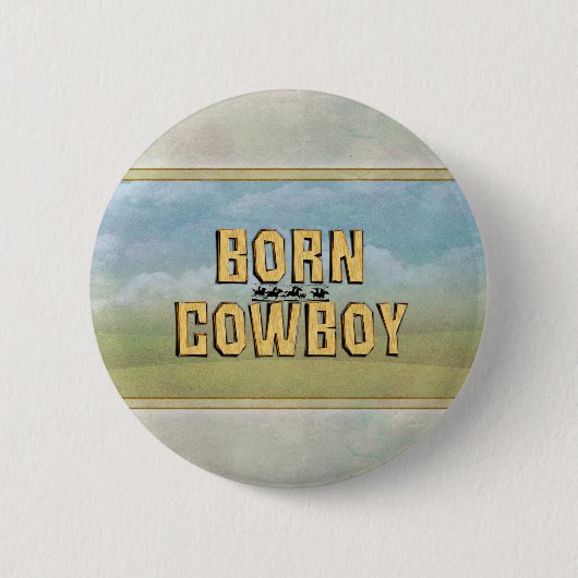TEE Geboren Cowboy Ronde Button 5,7 Cm (Voorkant)