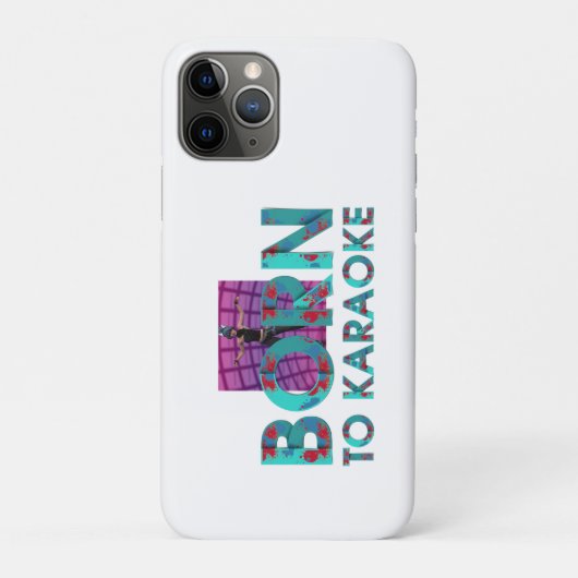 TEE Geboren om te Karaoke Case-Mate iPhone Case (Achterkant)