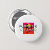 TEE Geboren voor de zomer Ronde Button 5,7 Cm (Voorkant /achterkant)