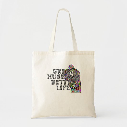 TEE Geweldige echtgenoot beter leven Tote Bag (Voorkant)