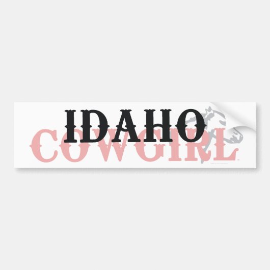 TEE Idaho Cowgirl Bumpersticker (Voorkant)