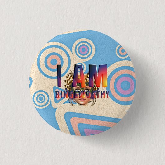 TEE Ik ben Bingeworthy Ronde Button 3,2 Cm (Voorkant)