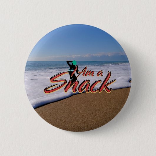 TEE Ik ben een snack knoppen Ronde Button 5,7 Cm (Voorkant)