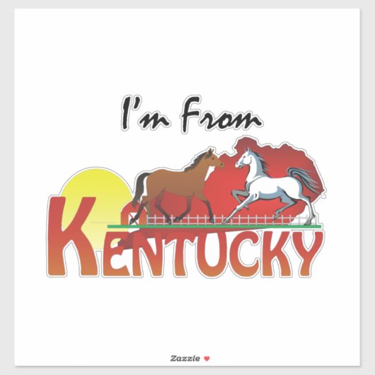 TEE Ik kom uit Kentucky Sticker (Vel)