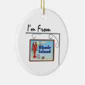 TEE Ik kom uit Rhode Island Keramisch Ornament (Rechts)