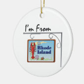 TEE Ik kom uit Rhode Island Keramisch Ornament (Links)