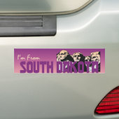 TEE Ik kom uit South Dakota Bumpersticker (Op auto)