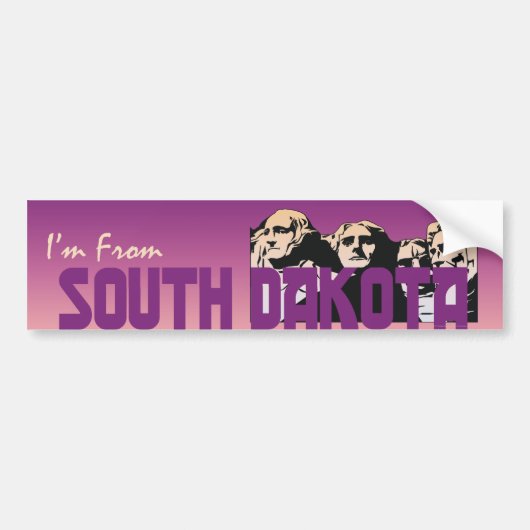TEE Ik kom uit South Dakota Bumpersticker (Voorkant)