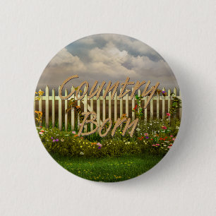 TEE In het land geboren Ronde Button 5,7 Cm