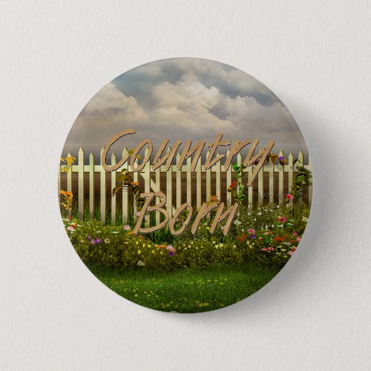 TEE In het land geboren Ronde Button 5,7 Cm (Voorkant)