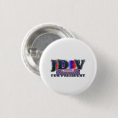 TEE JD Vance voor President Ronde Button 3,2 Cm (Voorkant /achterkant)