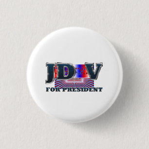 TEE JD Vance voor President Ronde Button 3,2 Cm