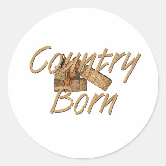 TEE Landelijk Geboren Ronde Sticker (Voorkant)