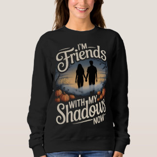 Tee met pompoenveld en mijn schaduwen trui