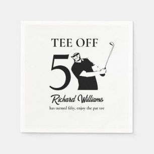 Tee Off Begin van een nieuw tijdperk Man 50ste ver Servet