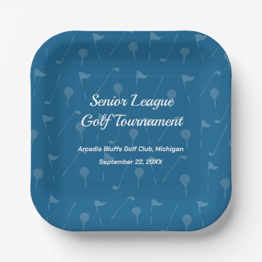 Tee Off in Style - Golf Party Tableware Papieren Bordje (Voorkant)