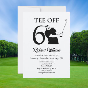 Tee Off Start van een nieuw tijdperk Heren 60ste v Kaart