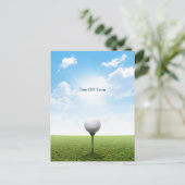 Tee Off Time Briefkaart (Staand voorkant)