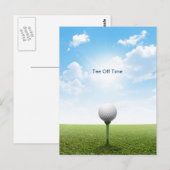 Tee Off Time Briefkaart (Voorkant / Achterkant)