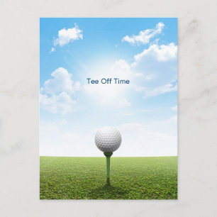 Tee Off Time Briefkaart