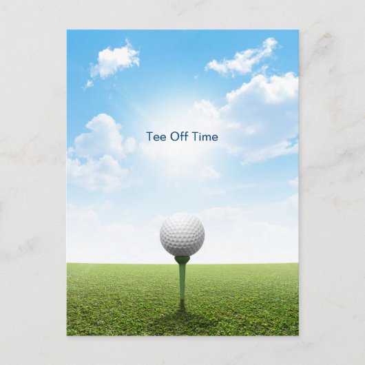 Tee Off Time Briefkaart (Voorkant)