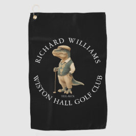 Tee-Rex Dinosaur Custom Golfer Name And Club Golfhanddoek