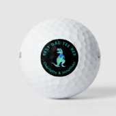 Tee Rex Funny Dinosaur Golfing Dad Joke Golfballen (Voorkant)