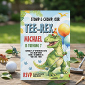 Tee-Rex Golf Dinosaur Mini Golf Birthday Party Kaart