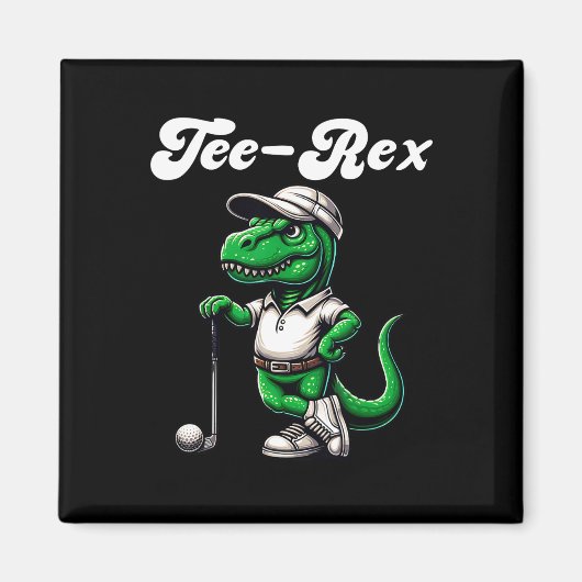 Tee Rex Golf T Rex Dinosaur Jongens Heren Dames Ki Magneet (Voorkant)