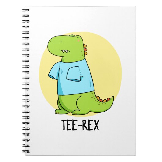 Tee Rex Grappig TShirt TRex Dinosaur Woordgrapje Notitieboek (Voorkant)