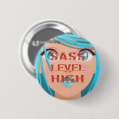 TEE Sass Niveau Hoog Knoppen Ronde Button 5,7 Cm (Voorkant /achterkant)
