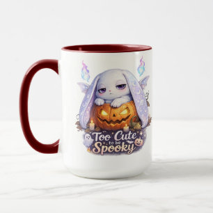 Tee schattig om een enge Halloween-pompoenkonijn t Mok
