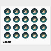 TEE Schattige Slaap Slogan Ronde Sticker (Vel)