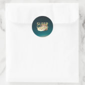 TEE Schattige Slaap Slogan Ronde Sticker (Tas)