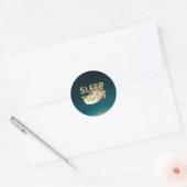 TEE Schattige Slaap Slogan Ronde Sticker (Envelop)
