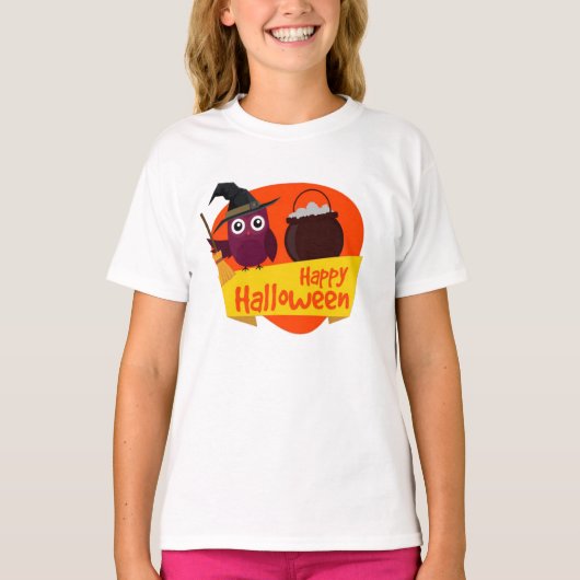 Tee Shirt Basic A Manches Longue Fille Halloween (Voorkant)