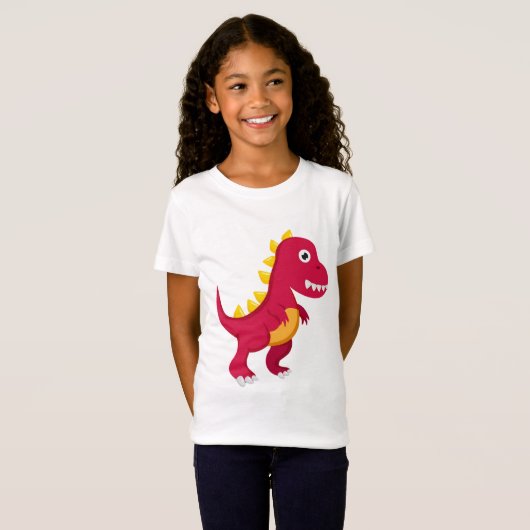 Tee Shirt Basic Fille Dinosaure (Voorkant volledig)